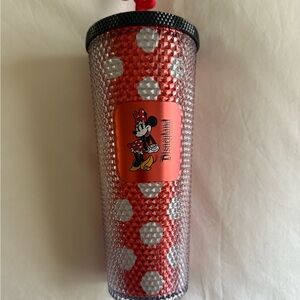 Starbucks Red and White Minnie Mouse Tumbler